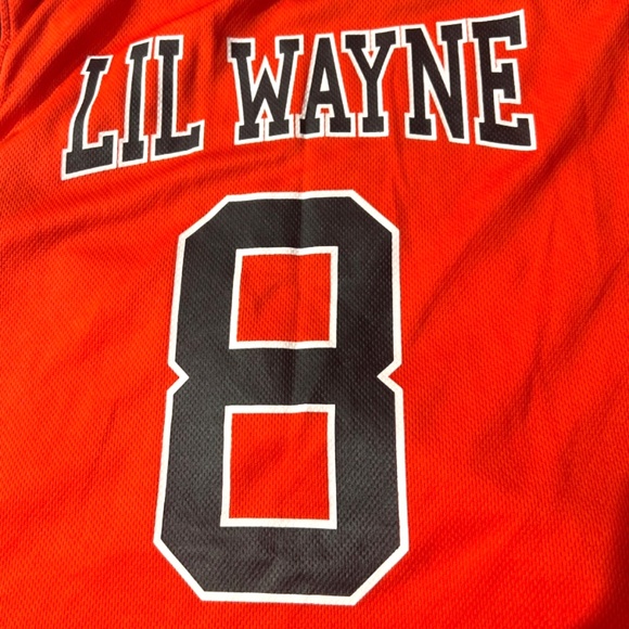 2022 Young Money Merchandising Lil Wayne Smiley Face #8 Rap Basketball Jersey L - Picture 5 of 5